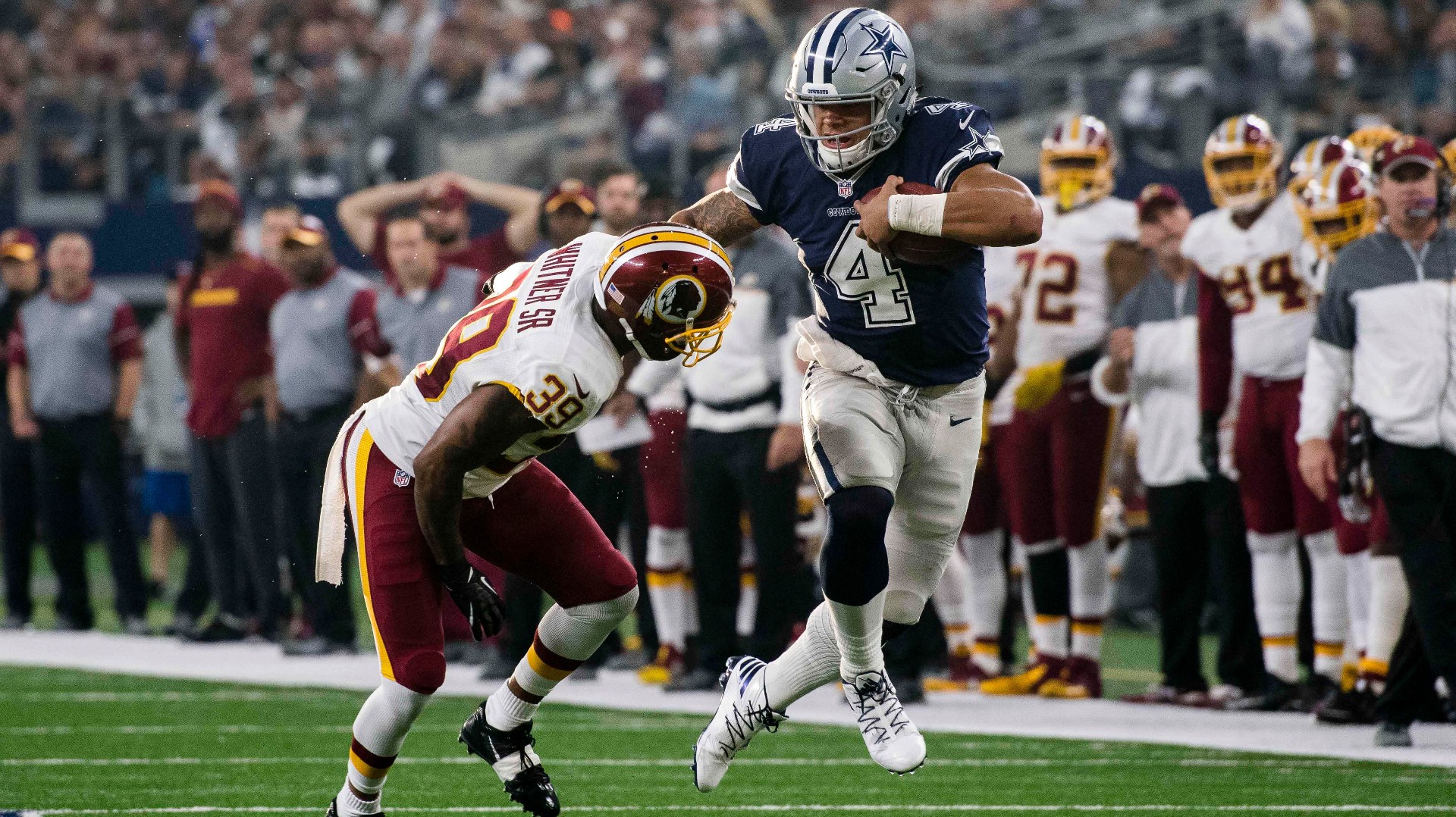 Cowboys catch Redskins in NFC East with Thanksgiving win 