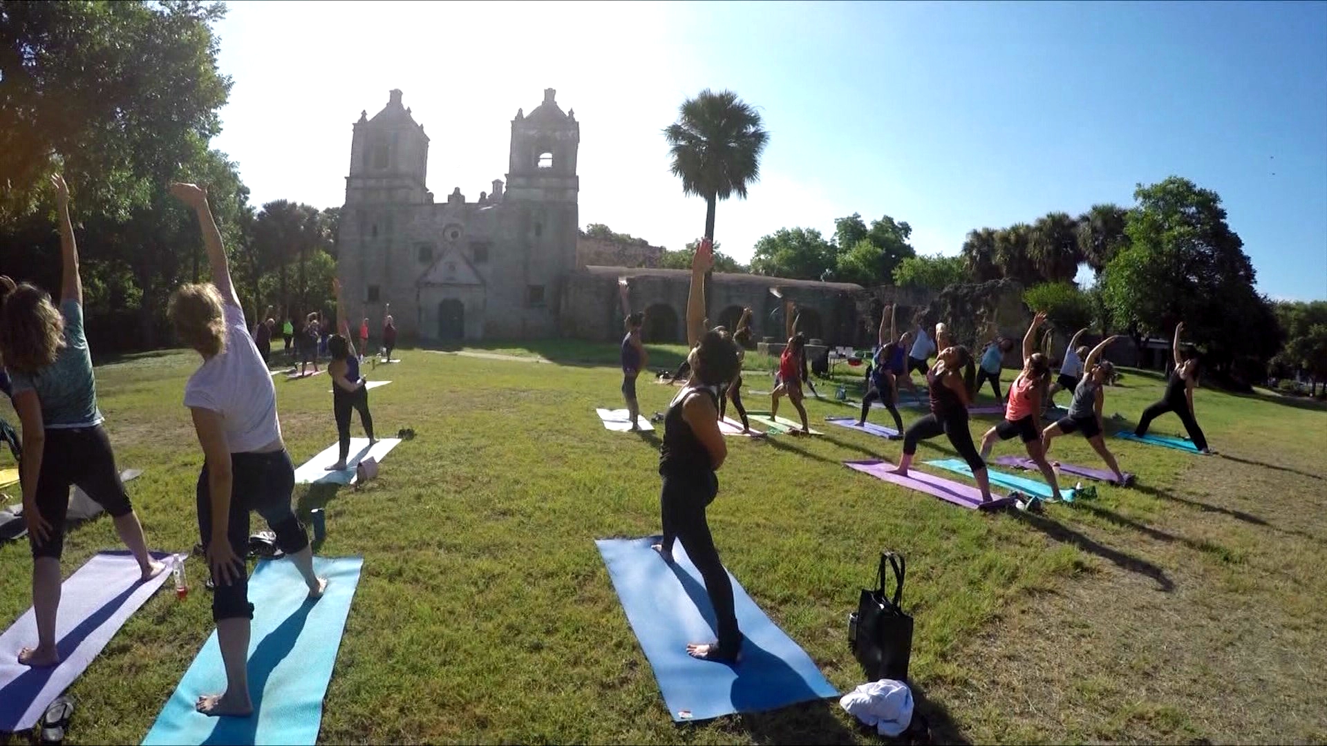 Mobile Om hosts yoga classes at San Antonio missions - KENS 5 TV